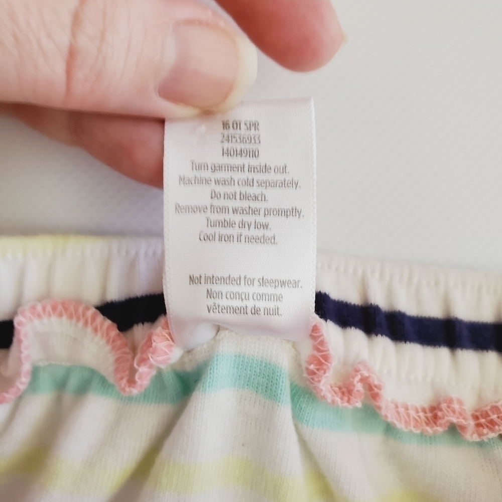 K1059 * Gymboree Striped Skirt Multi-Color White Size 2T - Picture 5 of 6
